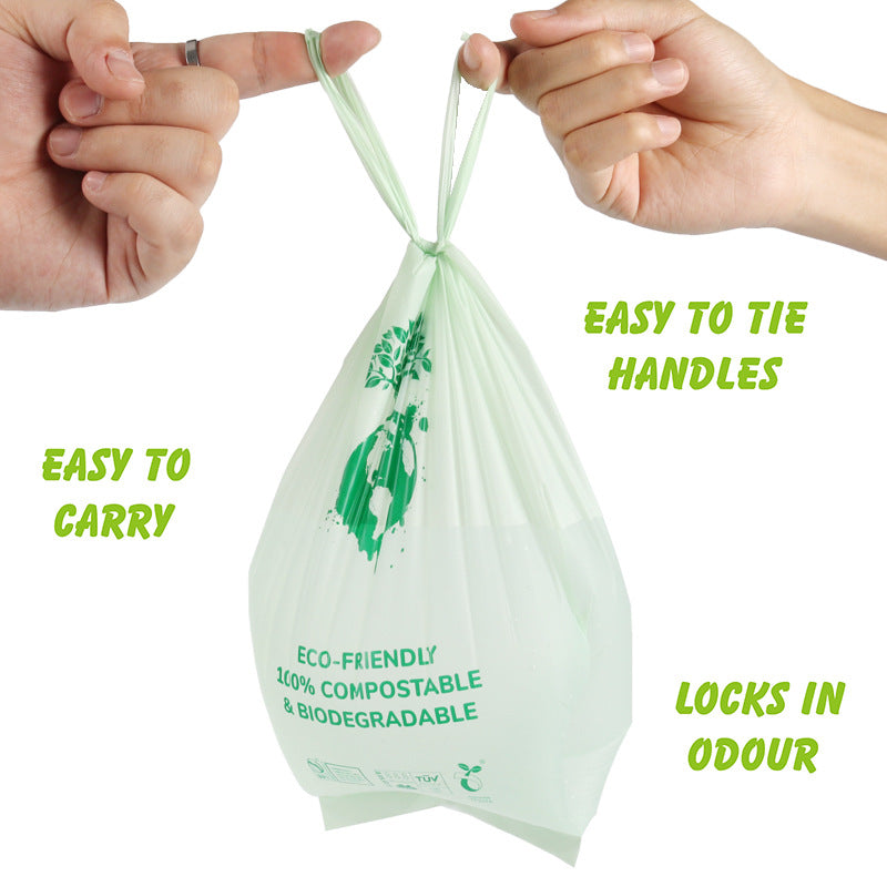 Compostable Dog Poop Bags Rolls with Handles ASTM D6400 & EN 13432 Compliant Biodegradable Leak Proof Pet Waste Bags