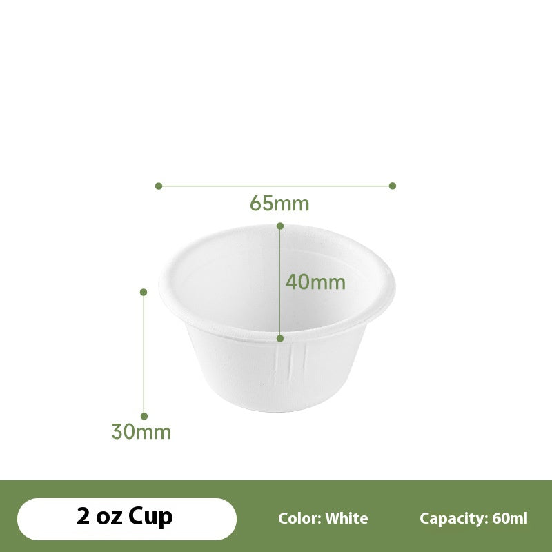 Compostable Condiment Cups with Lid 50 Pack Sugarcane Bagasse Biodegradable Great For Sauces Condiments Slime Food Storage