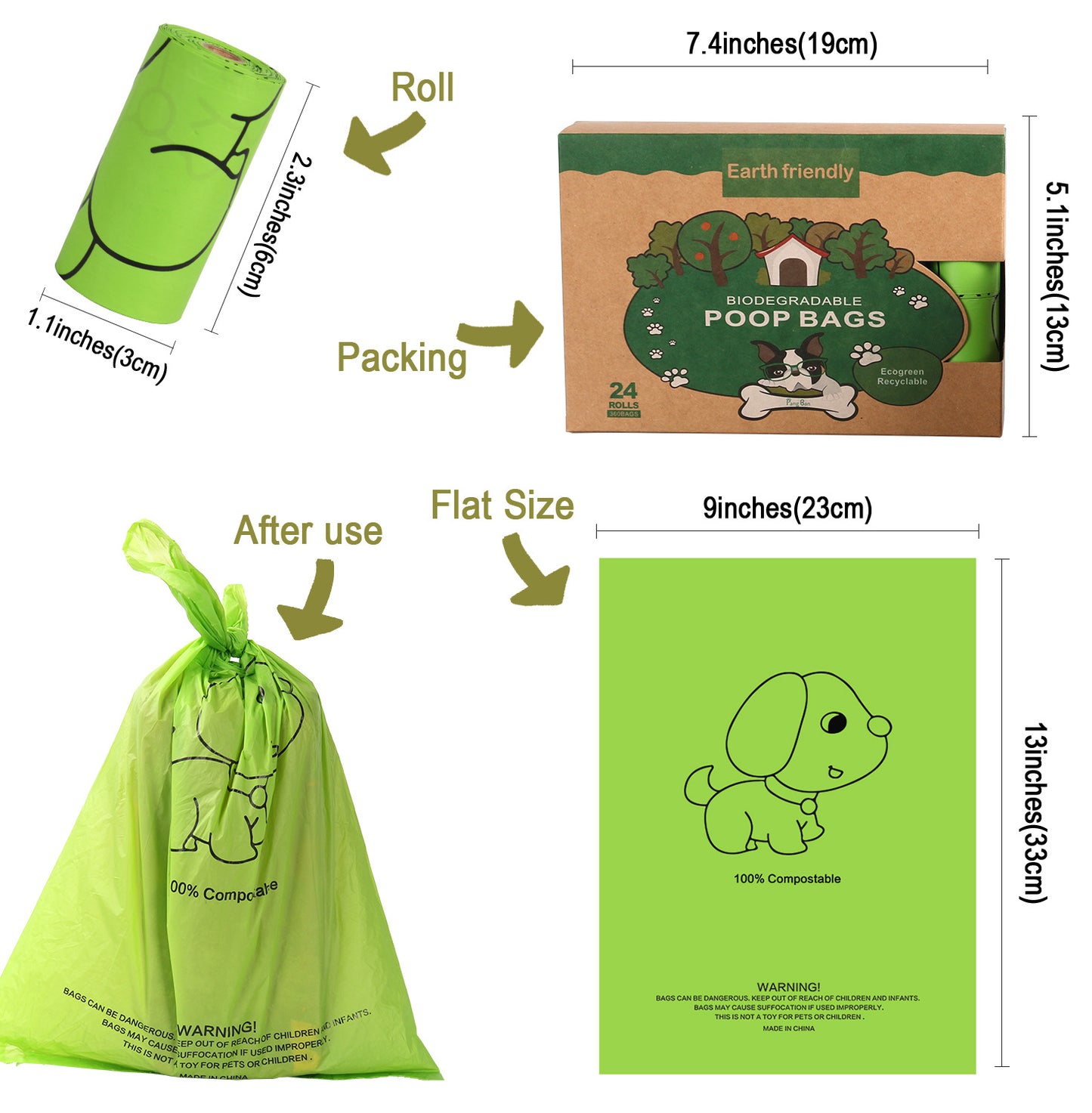 Eco-Friendly Dog Poop Bags - Biodegradable & Leak-Proof Waste Bags