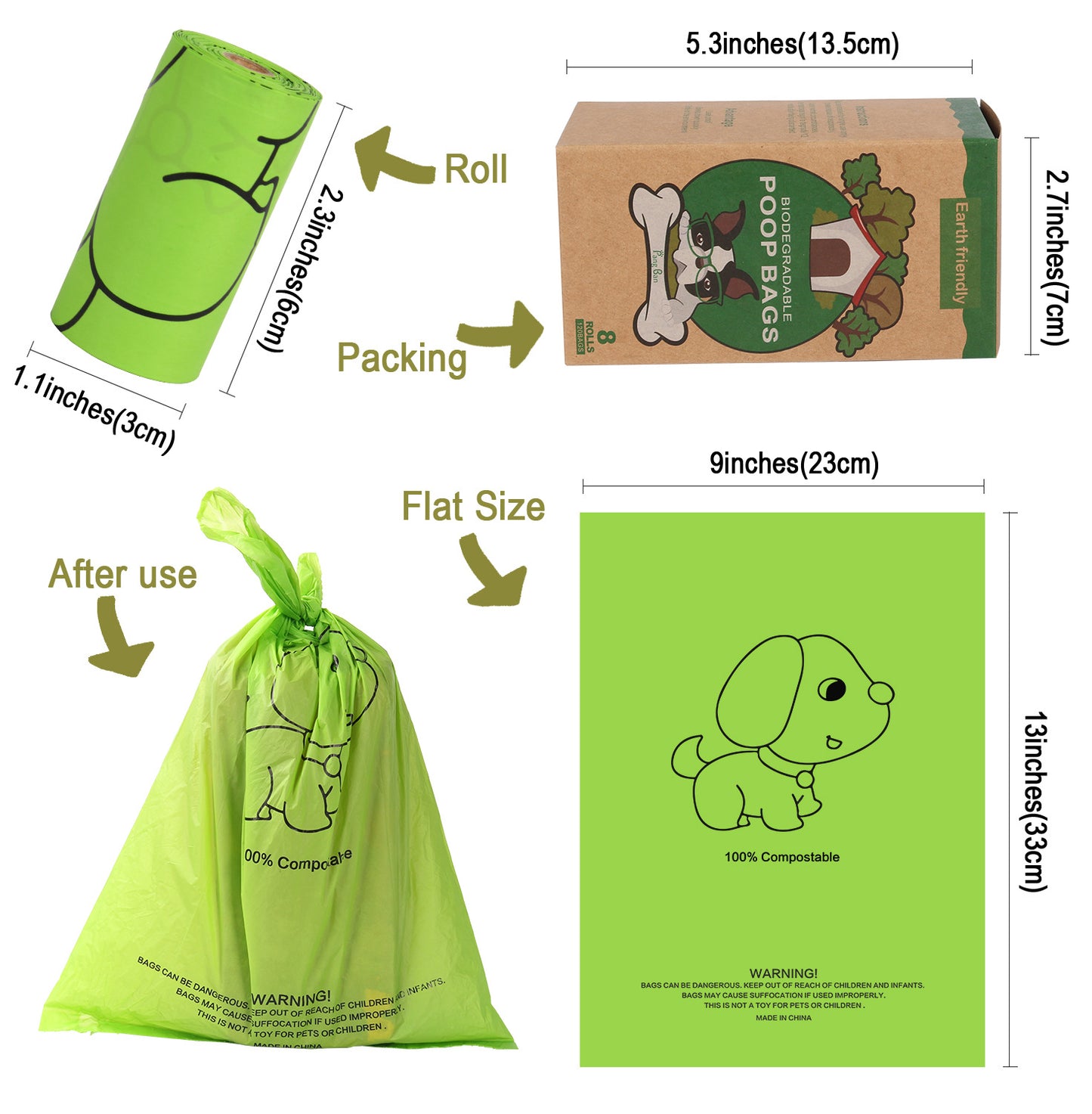 Eco-Friendly Dog Poop Bags - Biodegradable & Leak-Proof Waste Bags