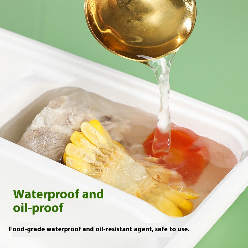 Compostable 50 Pack Heavy Duty Takeout Boxes Biodegradable Sugarcane Bagasse To-Go Containers