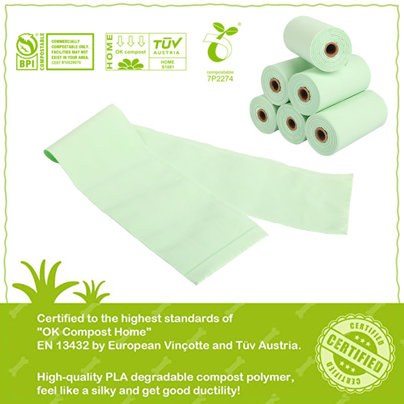 100% Compostable 300 Count Value Pack Biodegradable Leakproof Poop Bags Plant-Based Pet Waste Bag