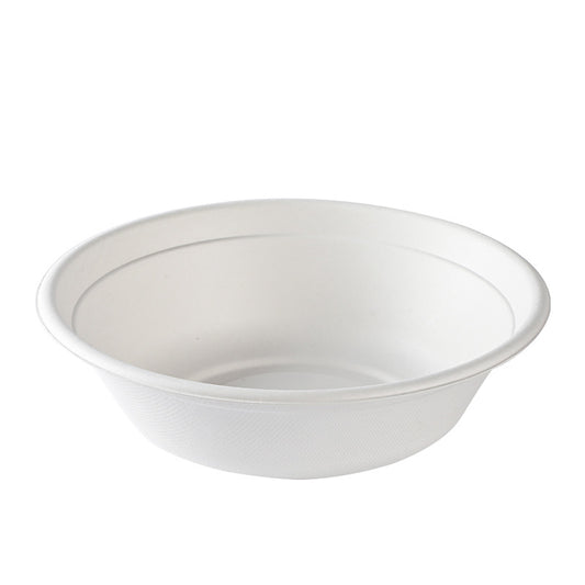 100% Compostable Heavy-Duty Bowls 50 Count Eco-Friendly Biodegradable Disposable White Bagasse Bowls For Hot or Cold Food