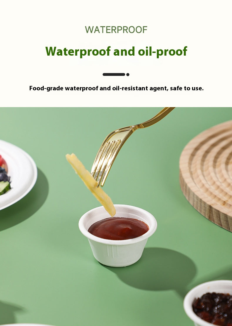 Compostable Condiment Cups with Lid 50 Pack Sugarcane Bagasse Biodegradable Great For Sauces Condiments Slime Food Storage