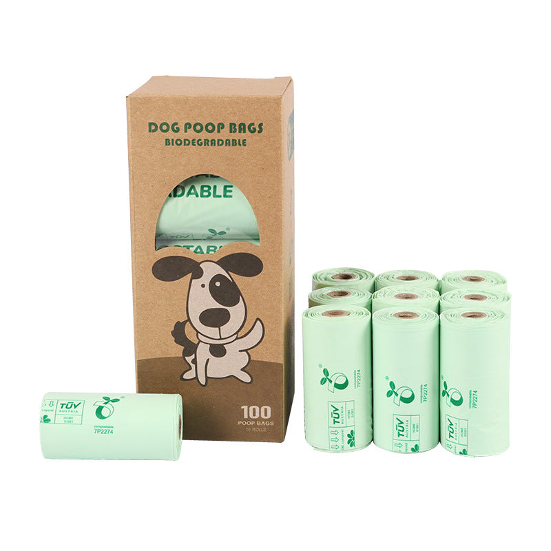 Compostable Dog Poop Bags Rolls with Handles ASTM D6400 & EN 13432 Compliant Biodegradable Leak Proof Pet Waste Bags