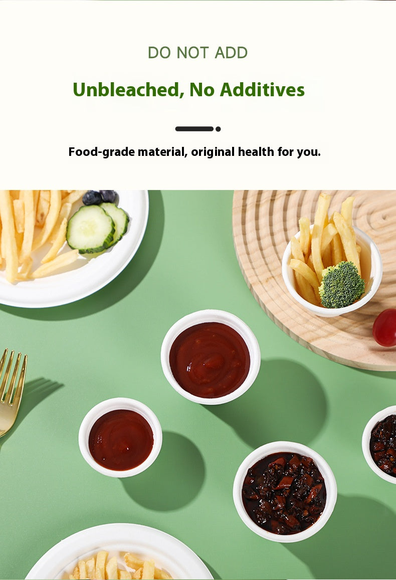 Compostable Condiment Cups with Lid 50 Pack Sugarcane Bagasse Biodegradable Great For Sauces Condiments Slime Food Storage