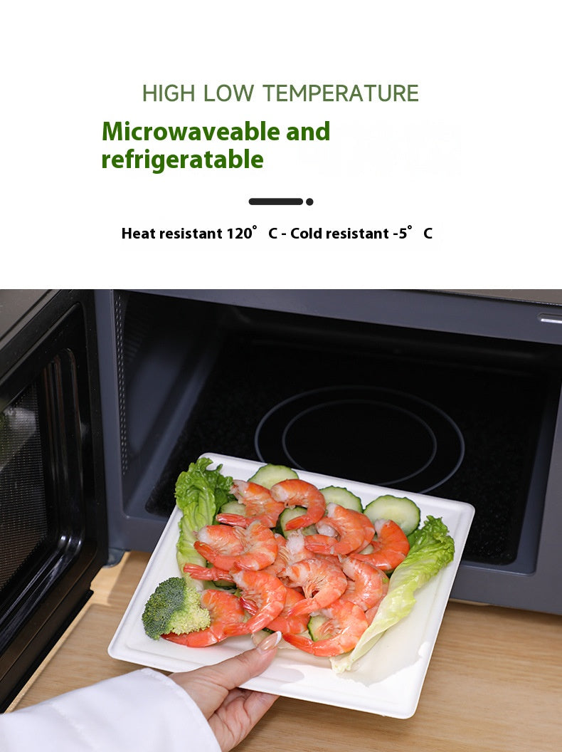 100% Compostable Square Paper Plates 50 Pack Heavy Duty Biodegradable Bagasse Dinner Plates