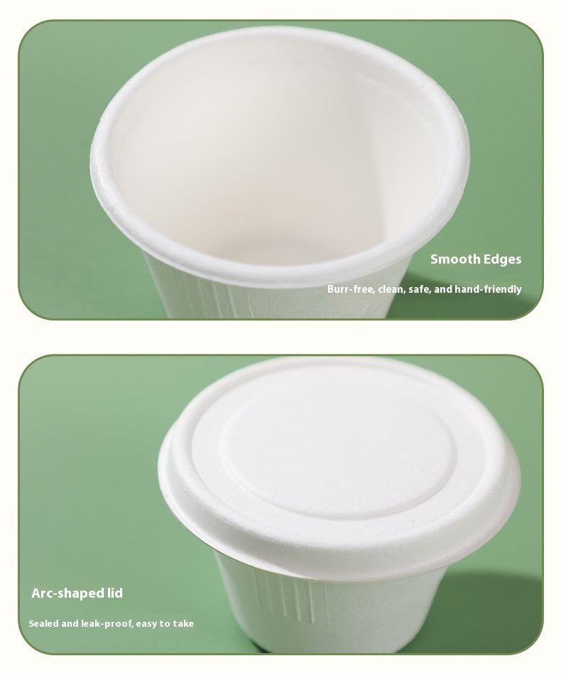 Compostable Condiment Cups with Lid 50 Pack Sugarcane Bagasse Biodegradable Great For Sauces Condiments Slime Food Storage