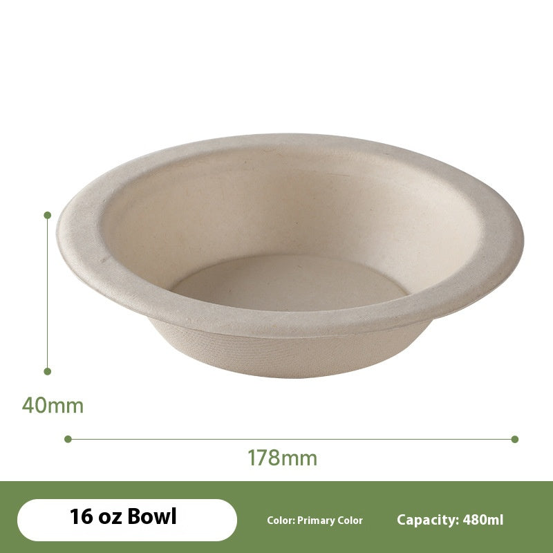 Compostable Sugarcane Bowls 50 Pack Heavy Duty Microwavable Safe Biodegradable Paper Bowls for Hot Soup Salad Snacks