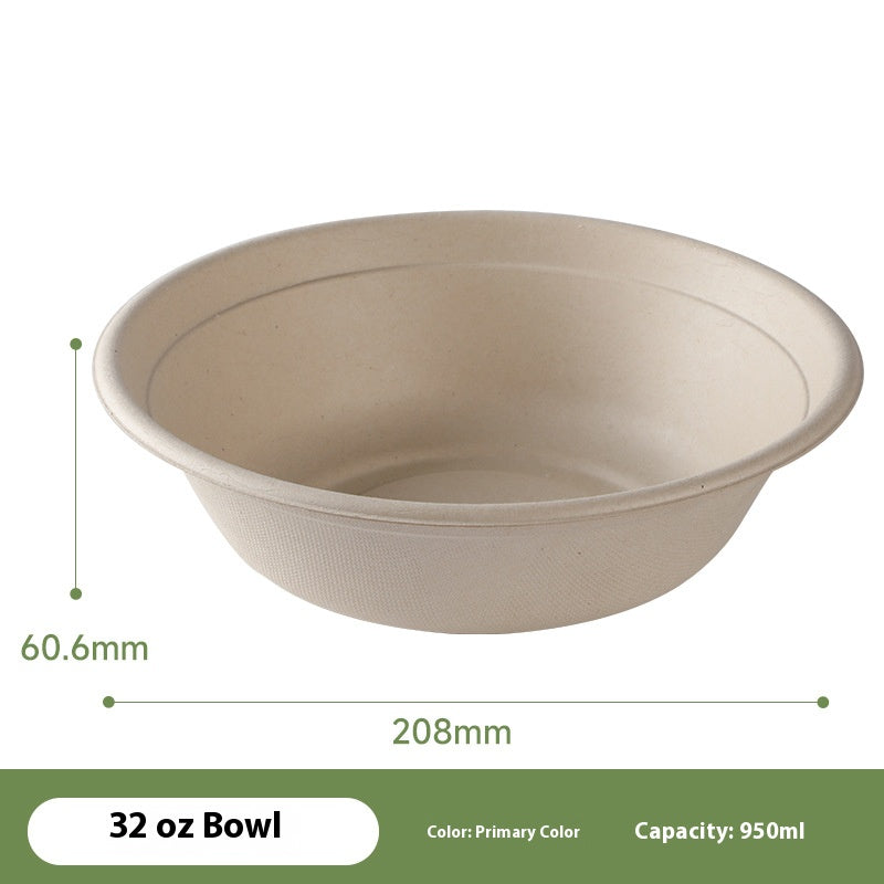 Compostable Sugarcane Bowls 50 Pack Heavy Duty Microwavable Safe Biodegradable Paper Bowls for Hot Soup Salad Snacks