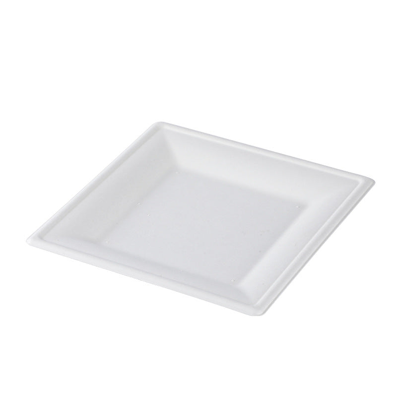 100% Compostable Square Paper Plates 50 Pack Heavy Duty Biodegradable Bagasse Dinner Plates