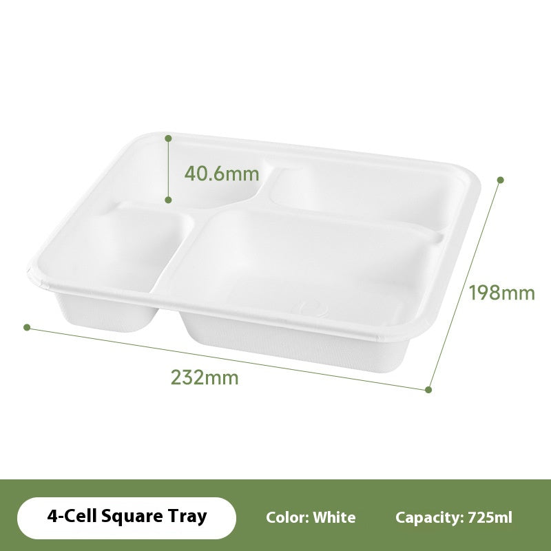 Compostable 50 Pack Heavy Duty Takeout Boxes Biodegradable Sugarcane Bagasse To-Go Containers