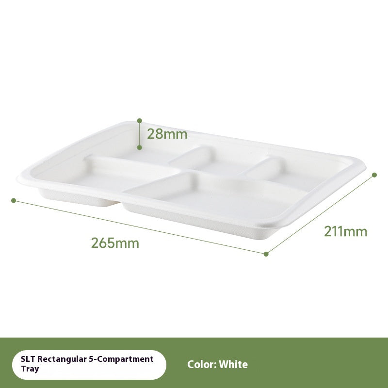 Compostable 50 Pack Heavy Duty Takeout Boxes Biodegradable Sugarcane Bagasse To-Go Containers