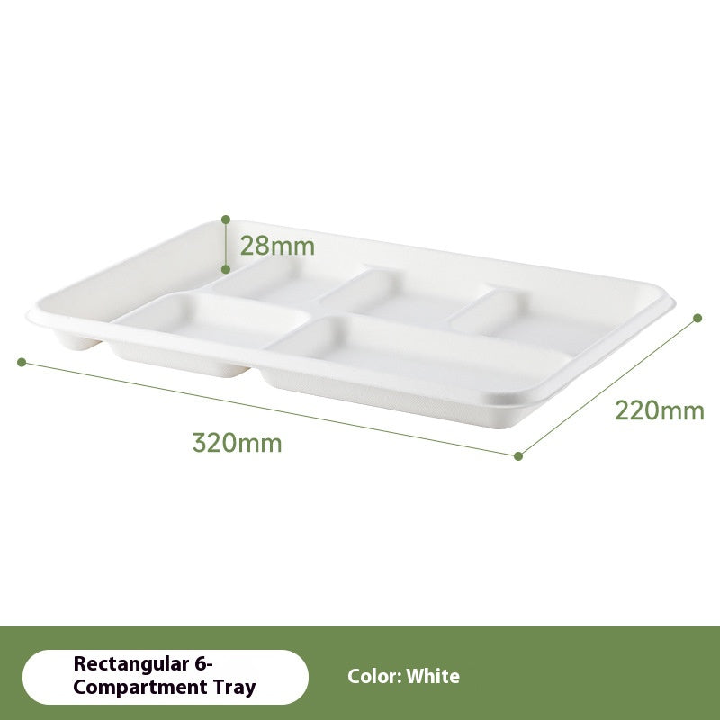 Compostable 50 Pack Heavy Duty Takeout Boxes Biodegradable Sugarcane Bagasse To-Go Containers